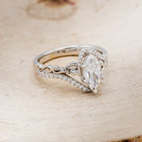 "SCARLET" - MARQUISE CUT MOISSANITE ENGAGEMENT RING WITH DIAMOND ACCENTS
