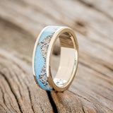 "HELIOS" - TURQUOISE & ANTLER WEDDING BAND-2