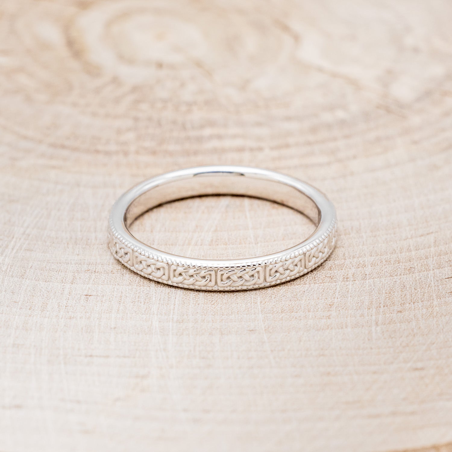 CELTIC SAILOR'S KNOT ENGRAVED STACKING BAND