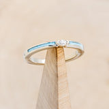 "ELBA" - MARQUISE MOISSANITE ENGAGEMENT RING WITH TURQUOISE INLAYS-1