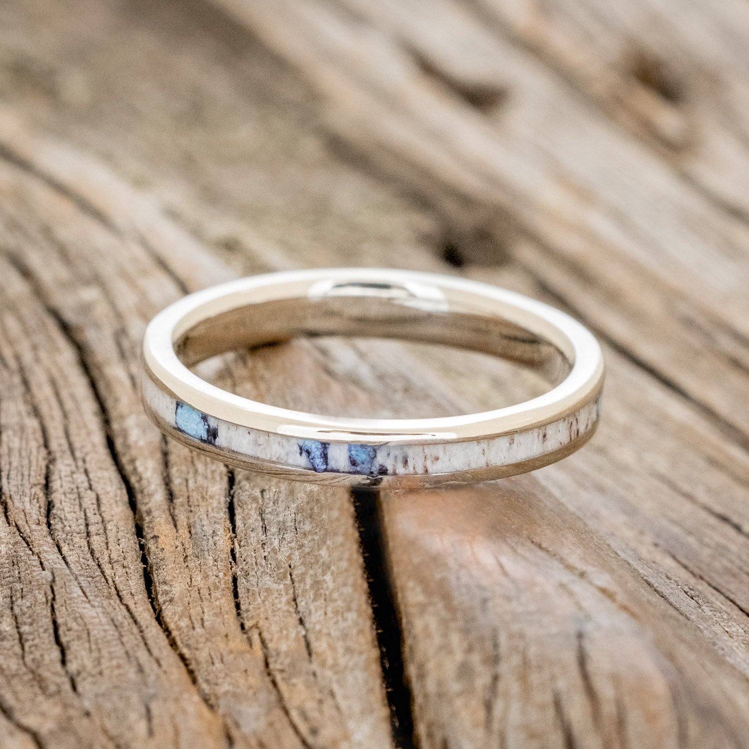 "ETERNA" - ANTLER & TURQUOISE STACKING BAND-10