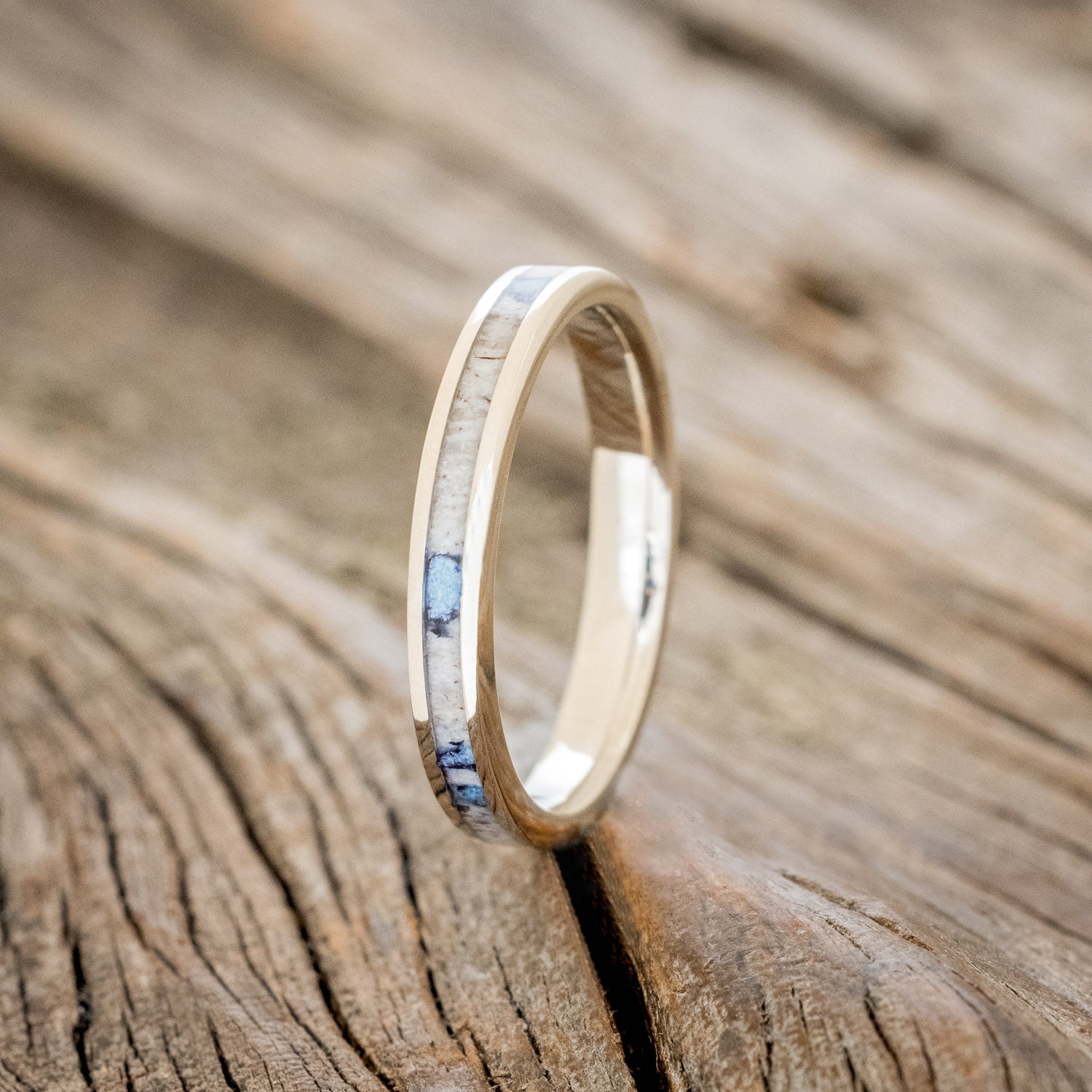 "ETERNA" - ANTLER & TURQUOISE STACKING BAND-8