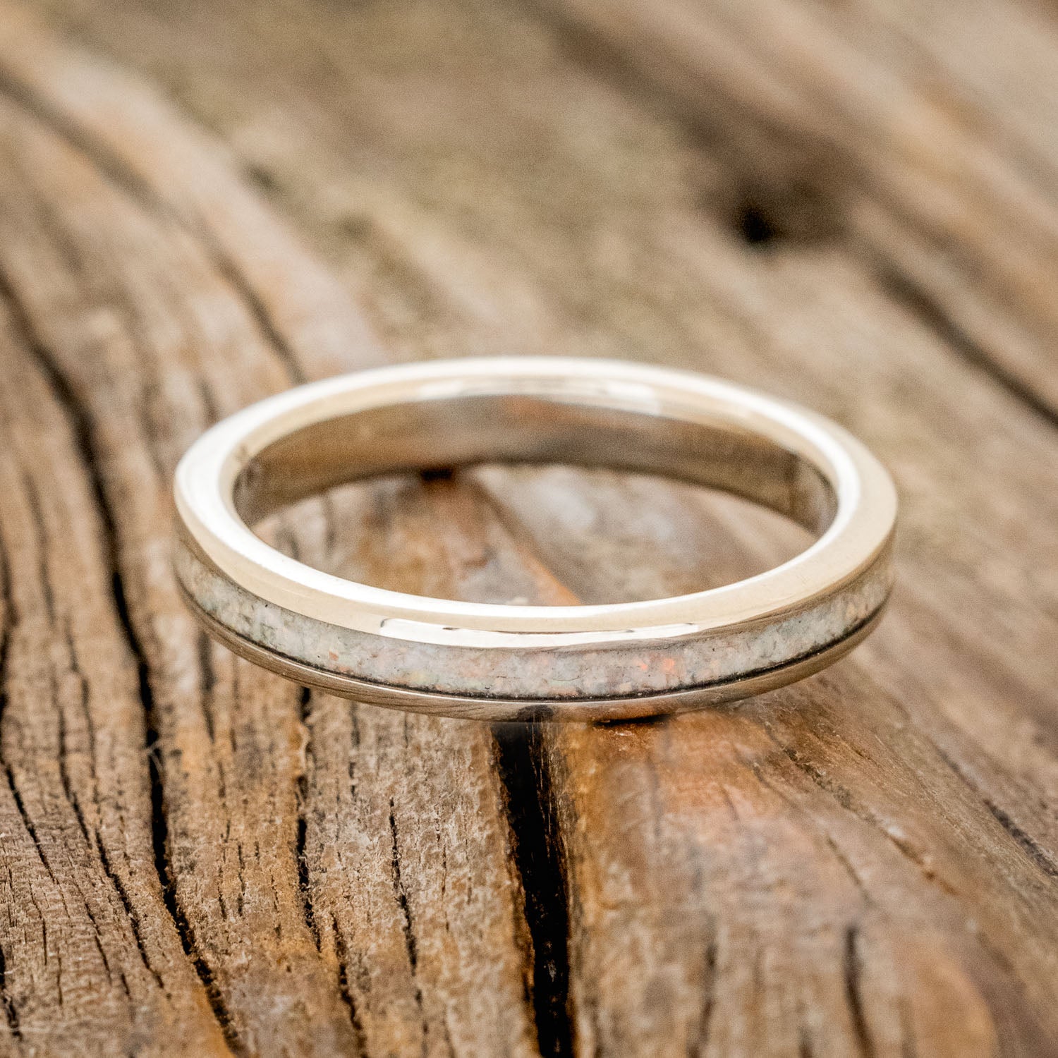 "ETERNA" - FIRE & ICE OPAL STACKING BAND-18