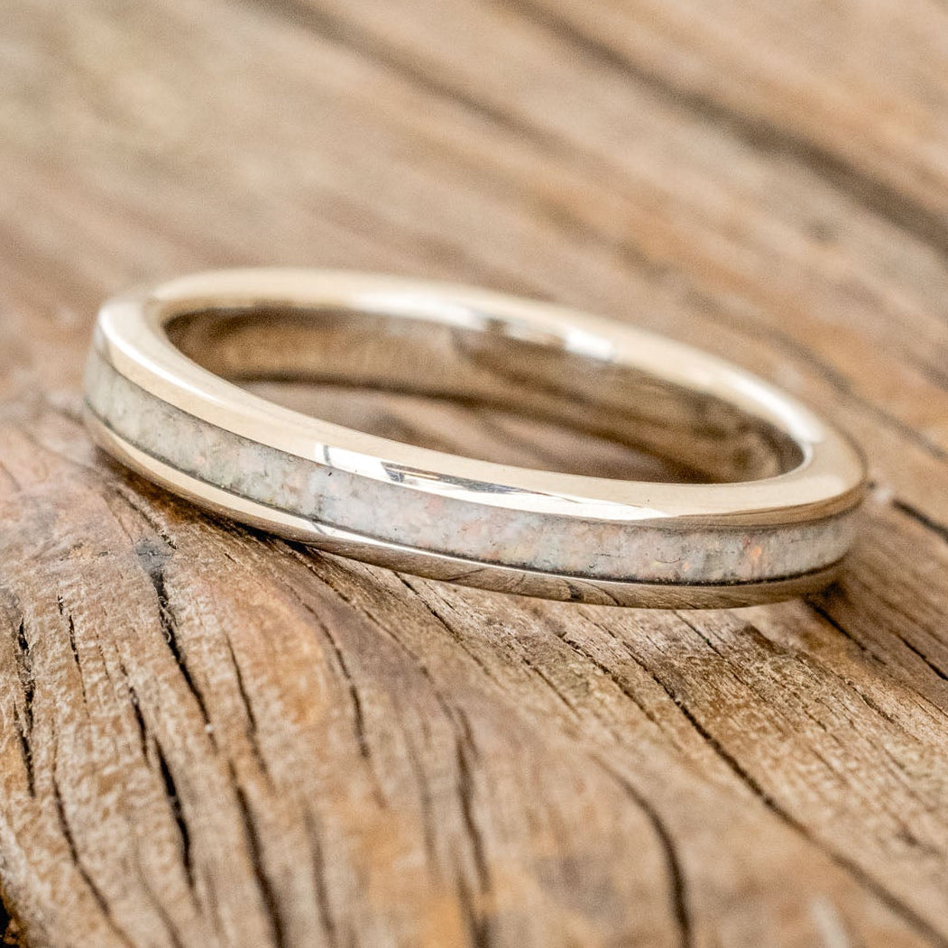 "ETERNA" - FIRE & ICE OPAL STACKING BAND-17