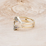 "GEMINI" - MOTHER OF PEARL & MONTANA SAPPHIRE RING GUARD-3