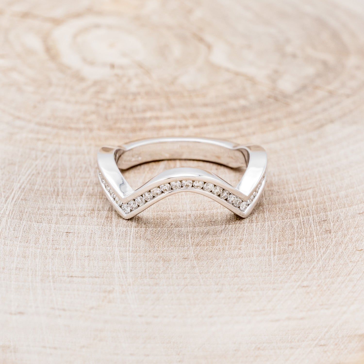 "HELIX" - PRINCESS CUT MOISSANITE ENGAGEMENT RING WITH TURQUOISE INLAYS & DIAMOND TRACER-13