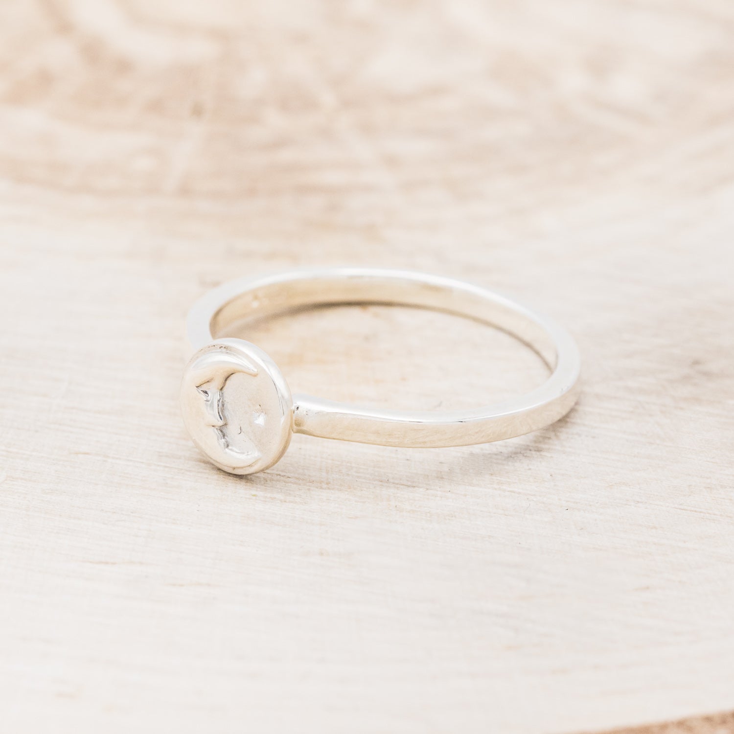 CELESTIAL RING FEATURING A CRESCENT MOON & A STAR-4