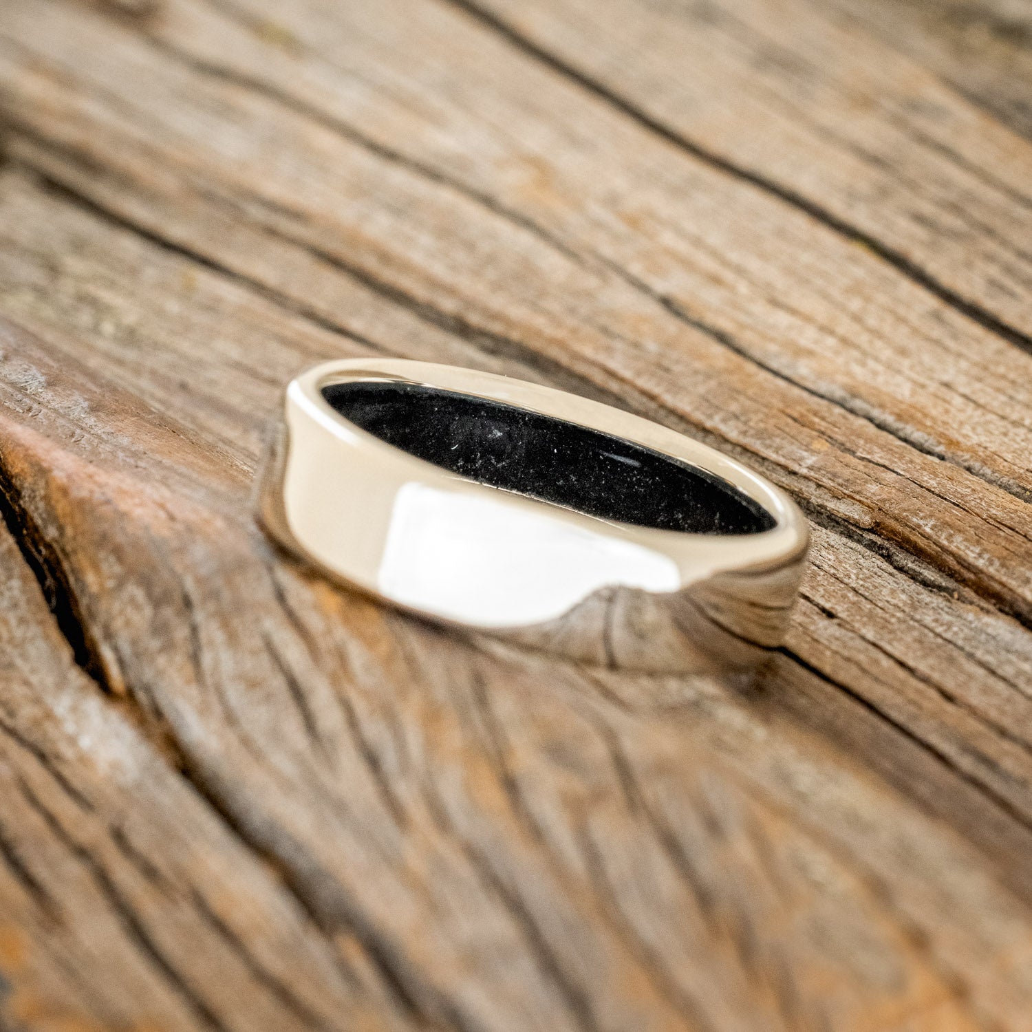 BLACK ONYX LINED WEDDING BAND-13
