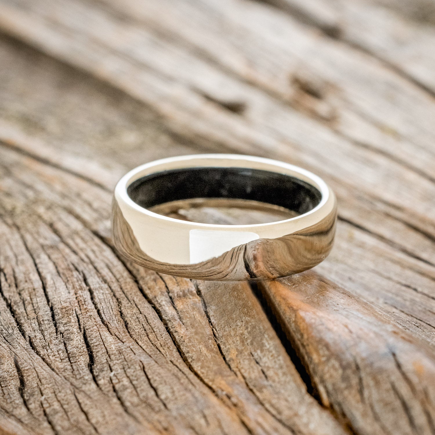 BLACK ONYX LINED WEDDING BAND-14