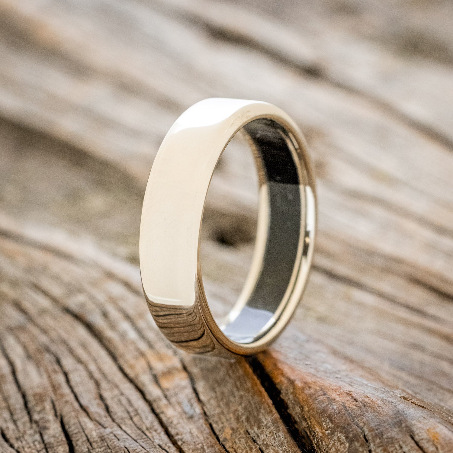 BLACK ONYX LINED WEDDING BAND-12