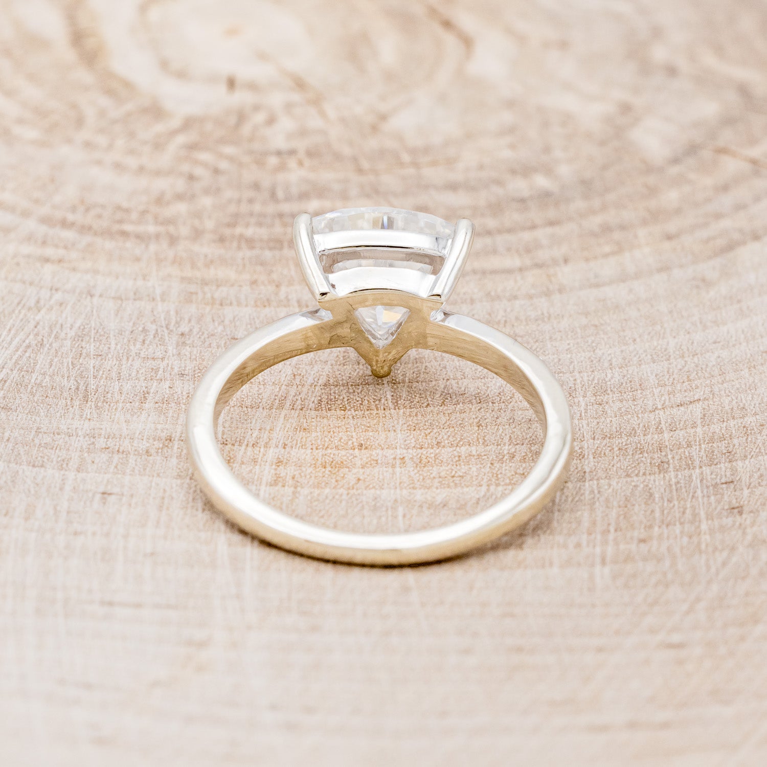 "PIPER" - TRILLION CUT MOISSANITE ENGAGEMENT RING WITH DIAMOND ACCENTS-11