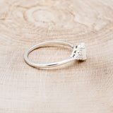 "RHEA" - OVAL WHITE OPAL ENGAGEMENT RING WITH DIAMOND ACCENTS - READY TO SHIP