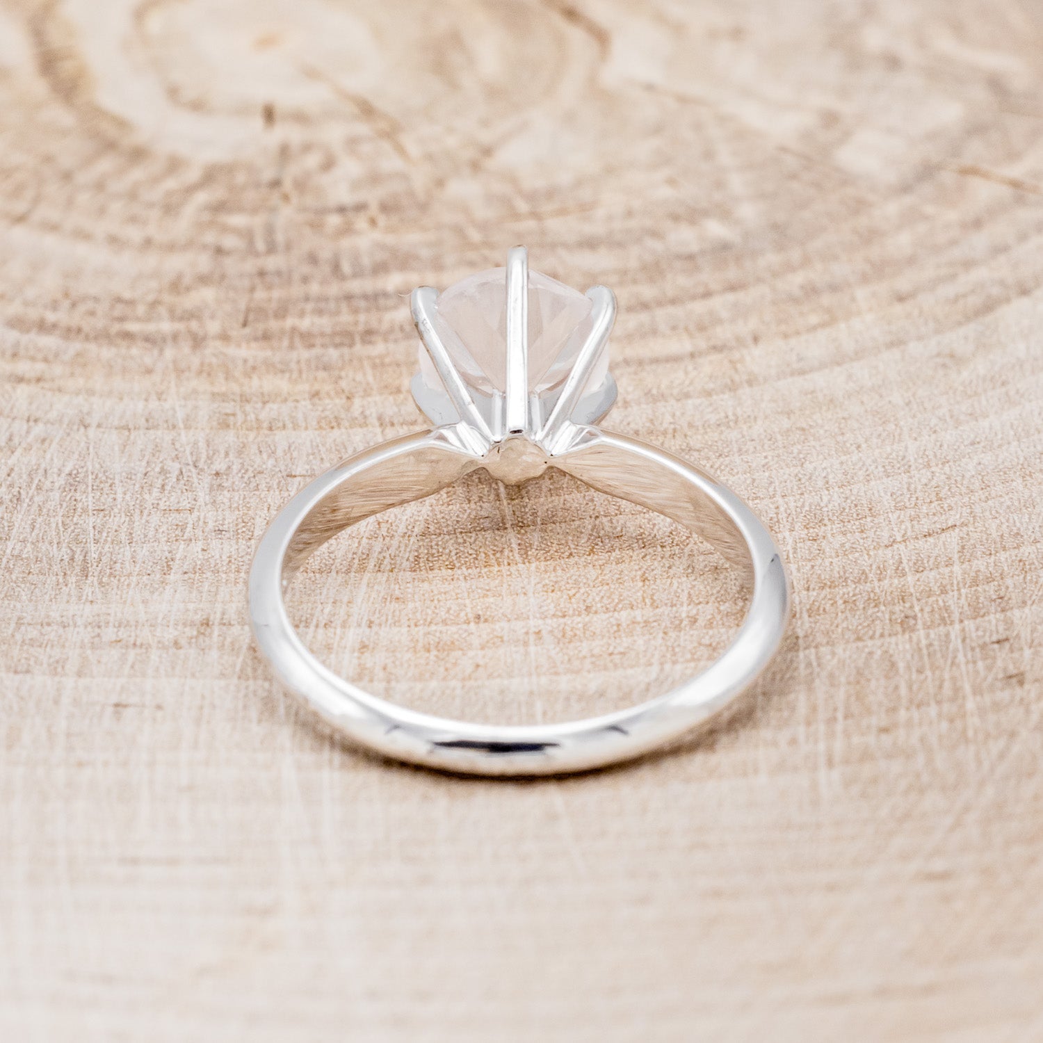 ROUND ROSE QUARTZ SOLITAIRE ENGAGEMENT RING-6