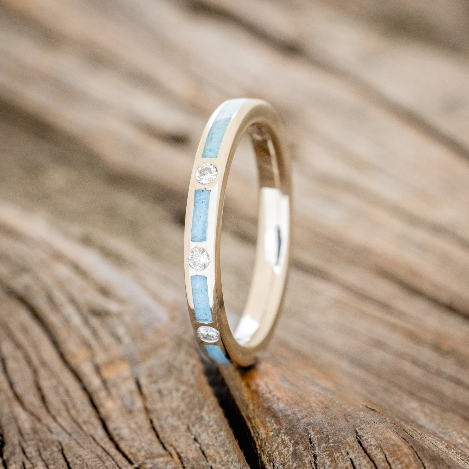 TURQUOISE & DIAMONDS STACKING BAND-4