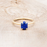 "AURUM" - LAPIS LAZULI SOLITAIRE ENGAGEMENT RING-4