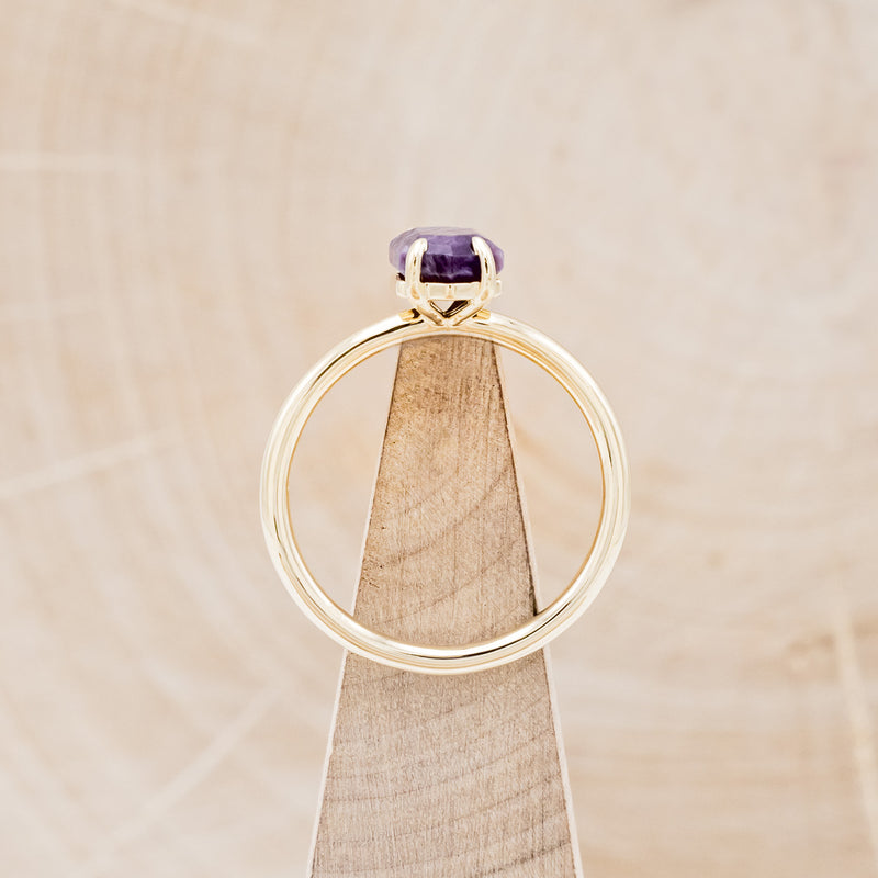 "AURUM" - CHAROITE SOLITAIRE ENGAGEMENT RING-6