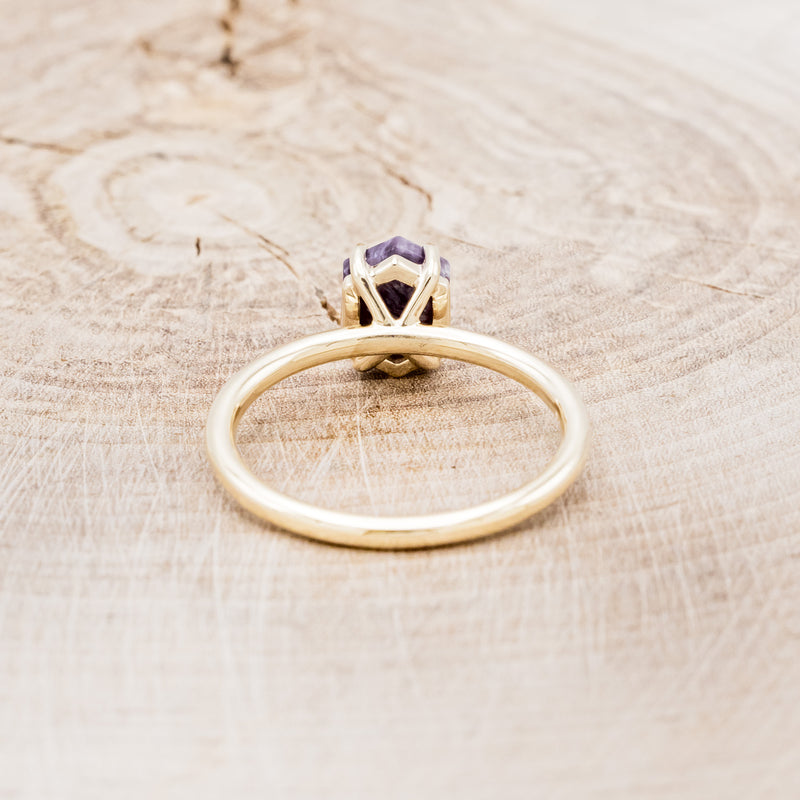 "AURUM" - CHAROITE SOLITAIRE ENGAGEMENT RING-5