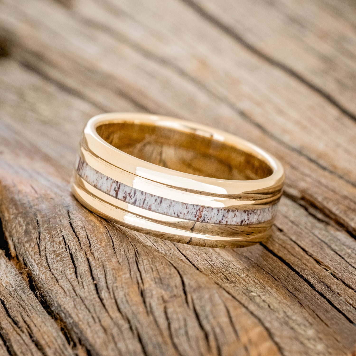 "AUSTIN" - ANTLER WEDDING RING-5