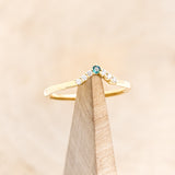 "BIANCA" - BRIDAL SUITE - KITE CUT LAB-GROWN ALEXANDRITE ENGAGEMENT RING WITH ALEXANDRITE & DIAMOND ACCENTS-23