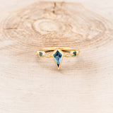 "BIANCA" - BRIDAL SUITE - KITE CUT LAB-GROWN ALEXANDRITE ENGAGEMENT RING WITH ALEXANDRITE & DIAMOND ACCENTS-21