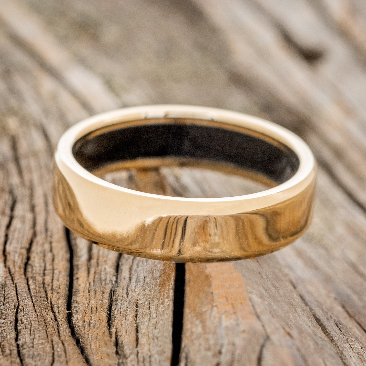BLACK ONYX LINED WEDDING BAND-5