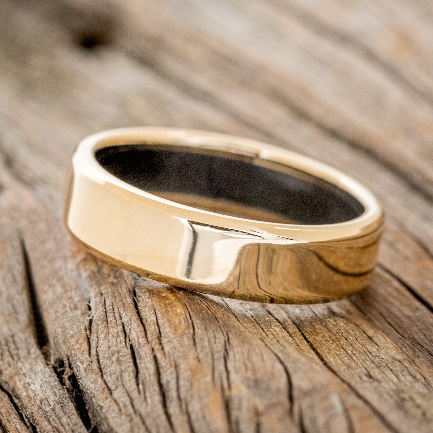 BLACK ONYX LINED WEDDING BAND-4