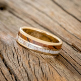 "DYAD" - IRONWOOD & ANTLER WEDDING BAND-5