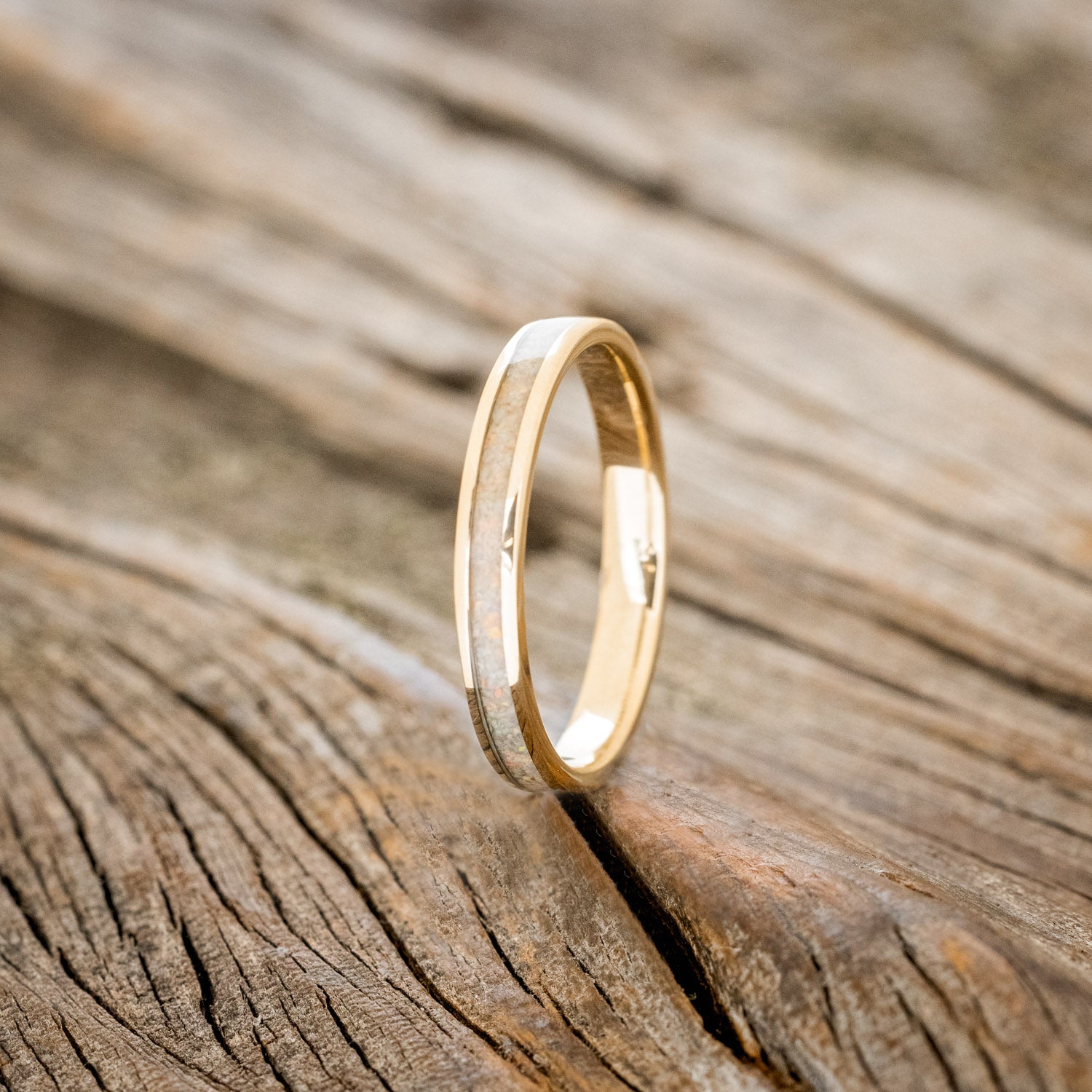 "ETERNA" - FIRE & ICE OPAL STACKING BAND-19