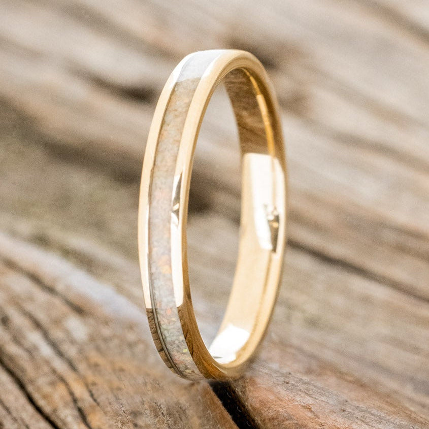 "ETERNA" - FIRE & ICE OPAL STACKING BAND-19