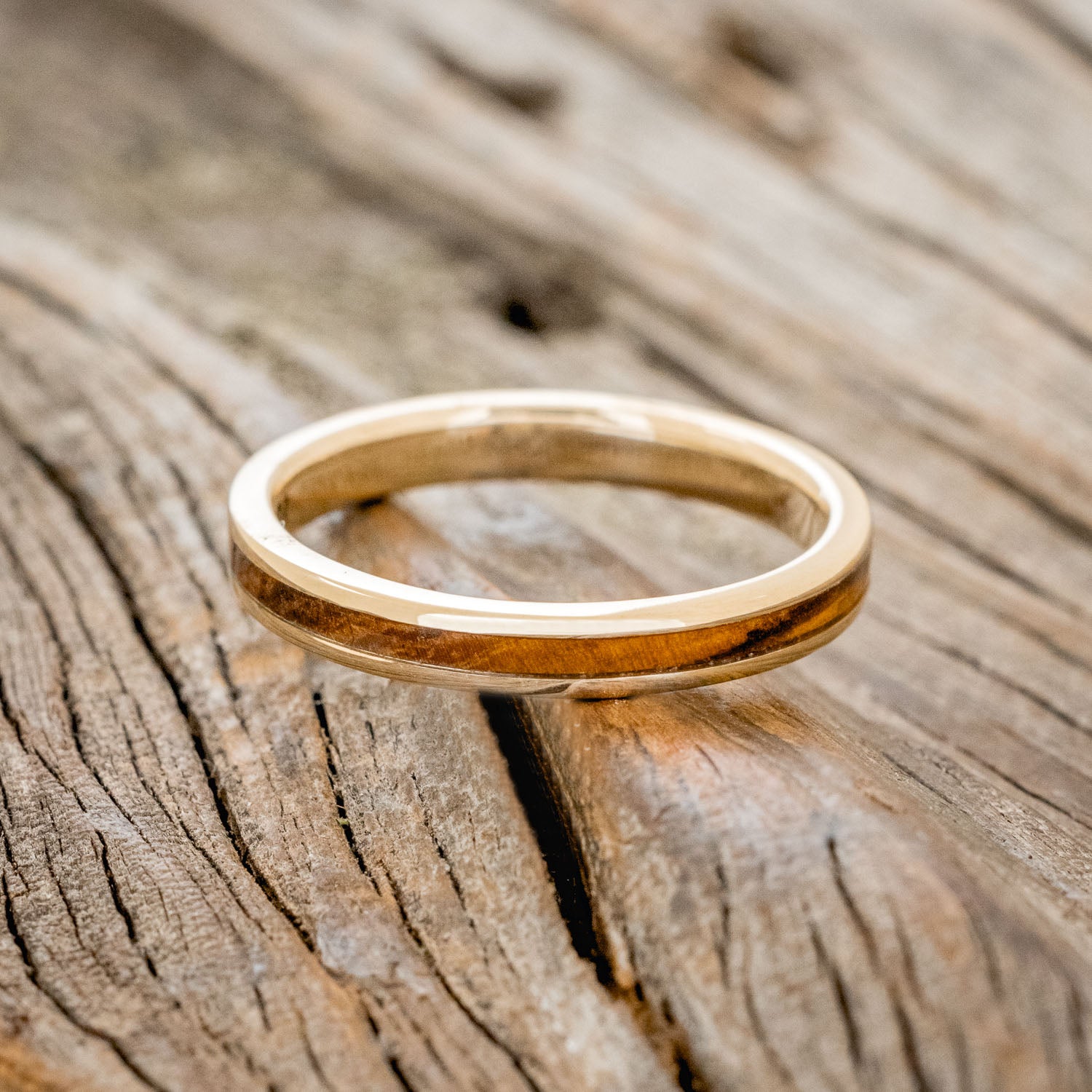 "ETERNA" - IRONWOOD STACKING WEDDING BAND-10