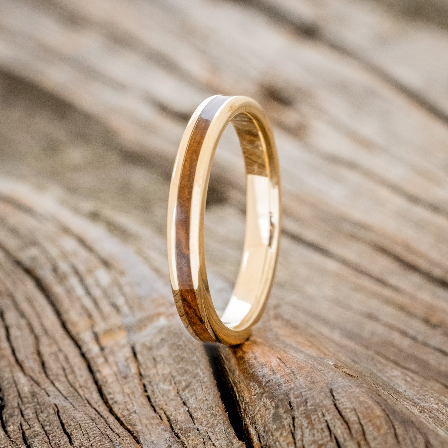 "ETERNA" - IRONWOOD STACKING WEDDING BAND-8