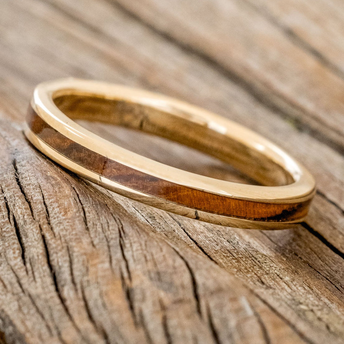 "ETERNA" - IRONWOOD STACKING WEDDING BAND-9