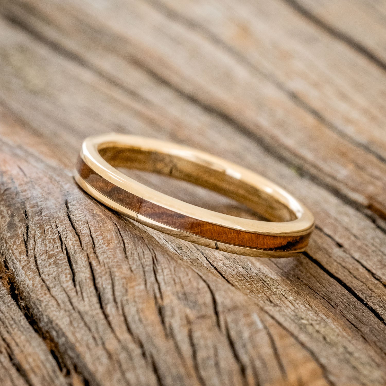 "ETERNA" - IRONWOOD STACKING WEDDING BAND-9