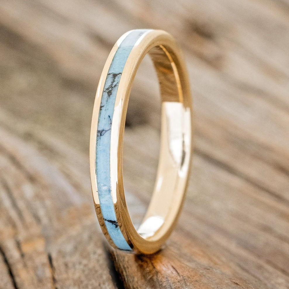 "ETERNA" - TURQUOISE & BLACK MATRIX TRUSTONE STACKING BAND-4
