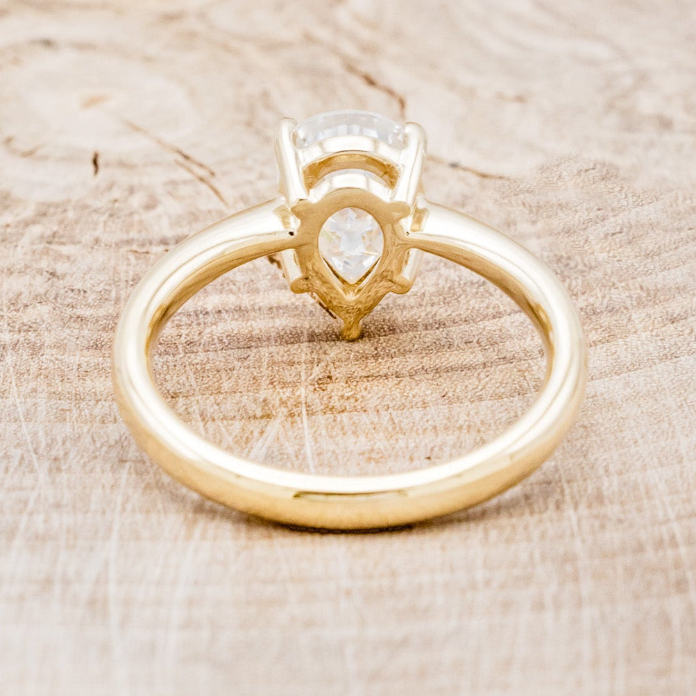 5 PRONG PEAR-SHAPED MOISSANITE SOLITAIRE ENGAGEMENT RING-5
