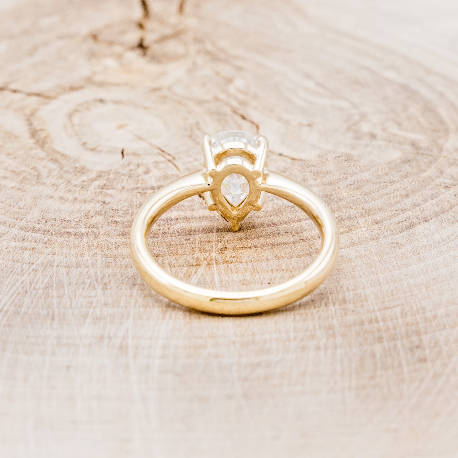 5 PRONG PEAR-SHAPED MOISSANITE SOLITAIRE ENGAGEMENT RING-5