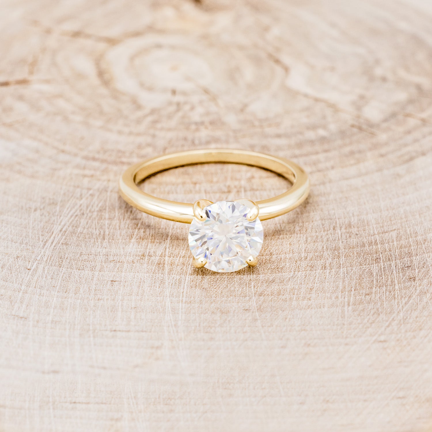 4 PRONG ROUND CUT SOLITAIRE ENGAGEMENT RING - MOUNTING ONLY - SELECT YOUR OWN STONE-8