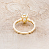 "HOPE" - PEAR-SHAPED MOISSANITE SOLITAIRE ENGAGEMENT RING WITH FEATHER ACCENTS-5