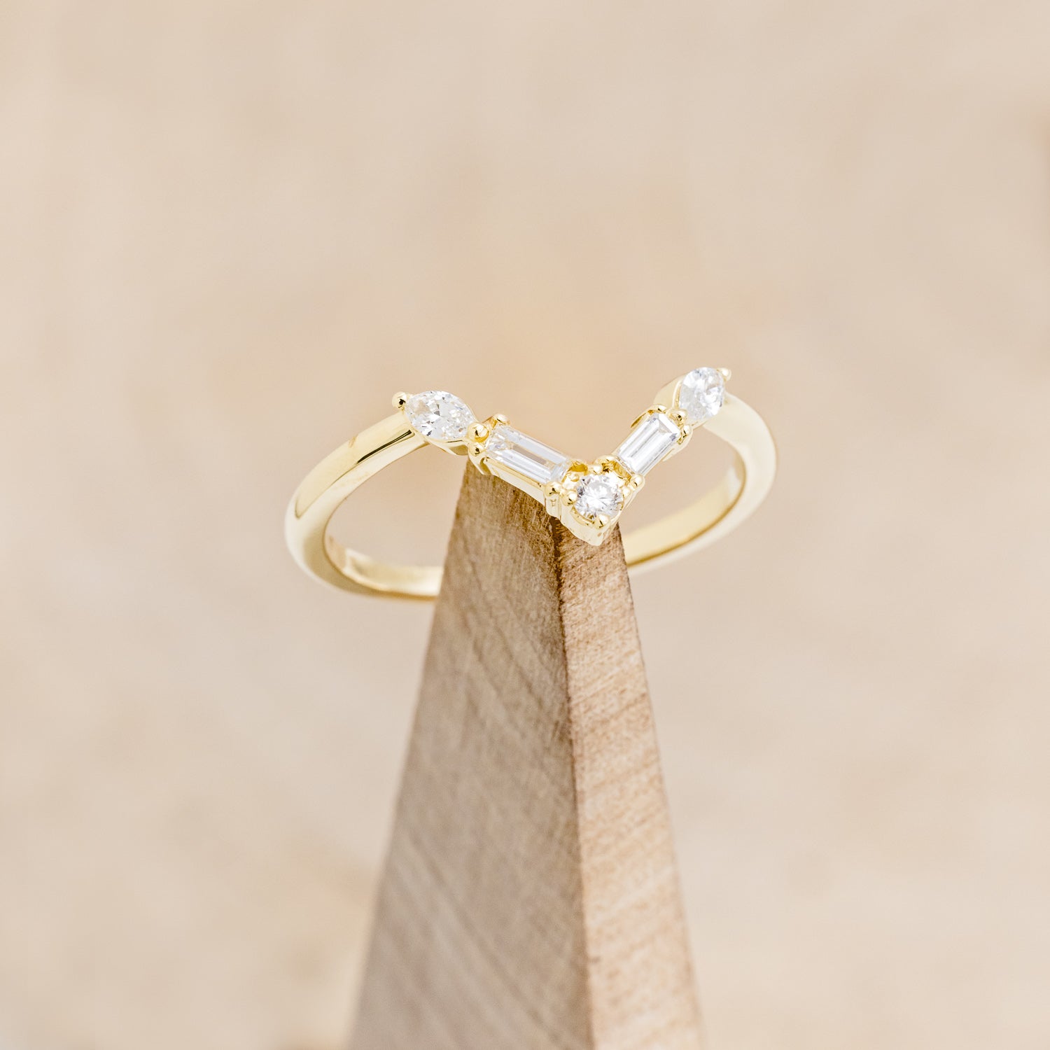 "KB" - BRIDAL SUITE - PEAR SHAPED LAB-GROWN ALEXANDRITE ENGAGEMENT RING WITH DIAMOND ACCENTS & TRACERS-48