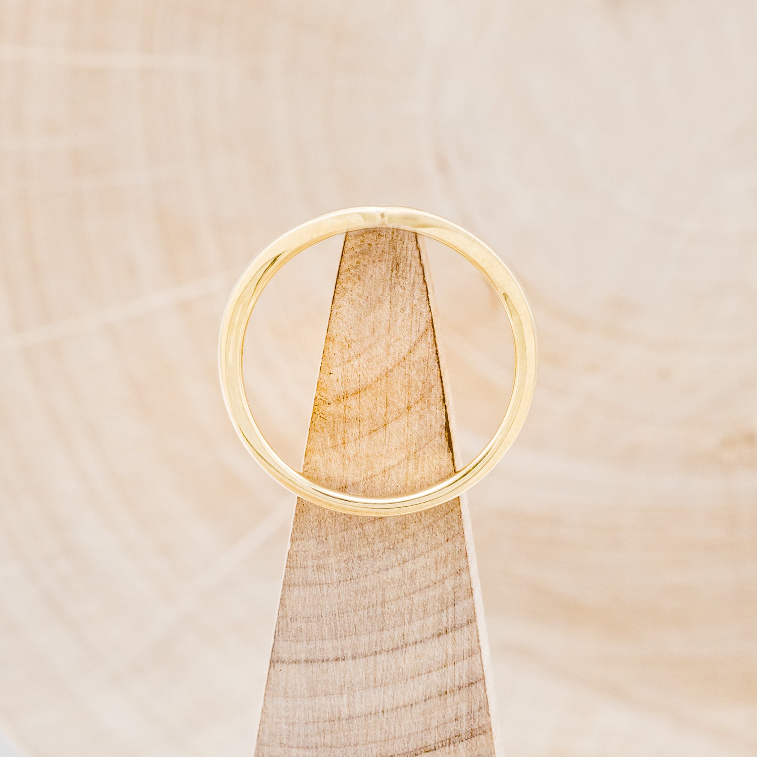 "KIDA" - V-SHAPE STACKING WEDDING BAND WITH ANTLER INLAY-12