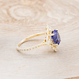 "NORTH STAR" - OVAL LAB-GROWN SAPPHIRE ENGAGEMENT RING