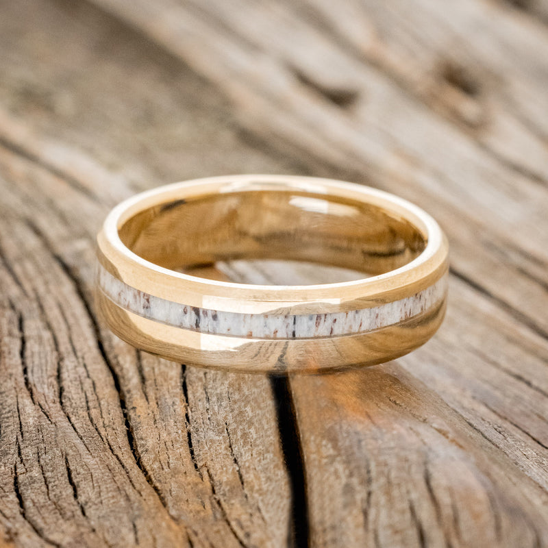 "VERTIGO" - ANTLER WEDDING RING FEATURING A 14K GOLD BAND-6