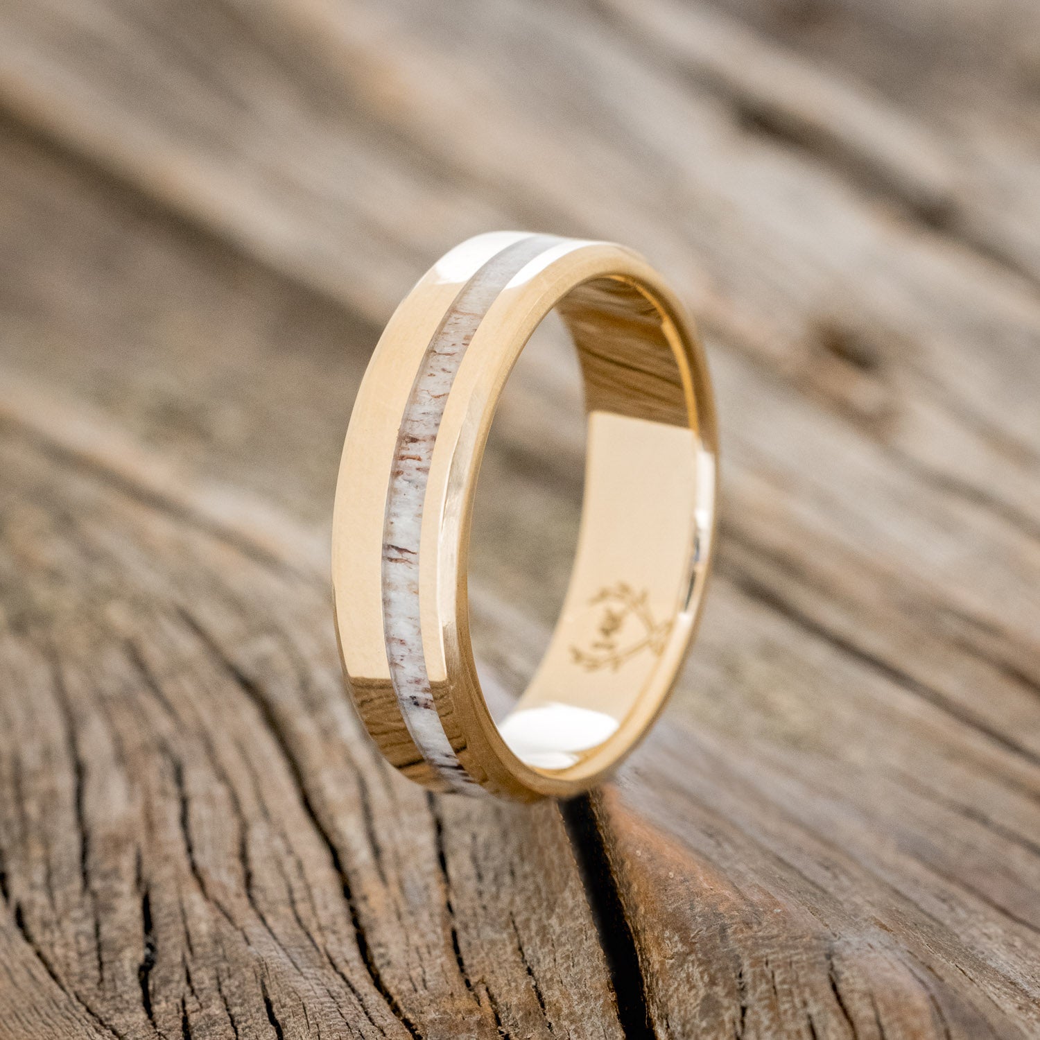 "VERTIGO" - ANTLER WEDDING RING FEATURING A 14K GOLD BAND-4