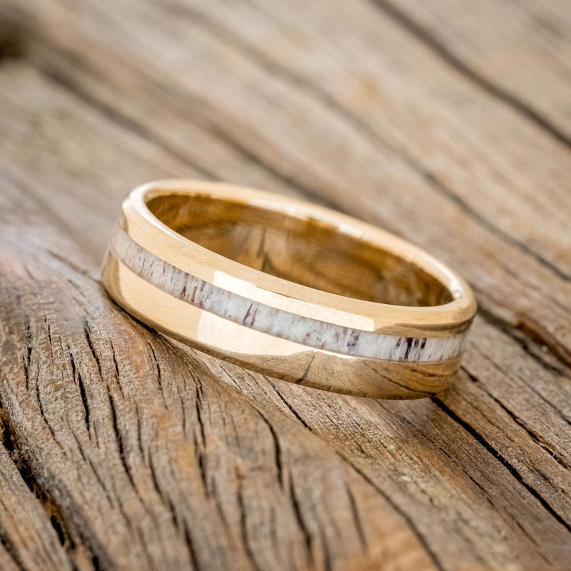 "VERTIGO" - ANTLER WEDDING RING FEATURING A 14K GOLD BAND-5