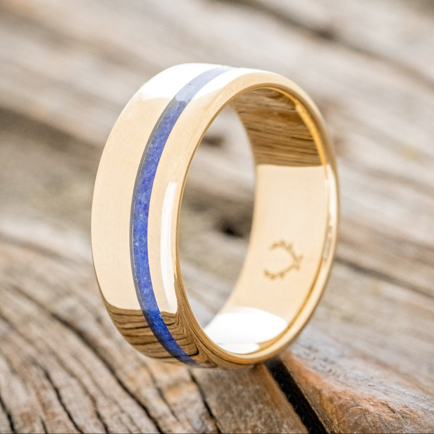 "VERTIGO" - LAPIS LAZULI WEDDING BAND-10