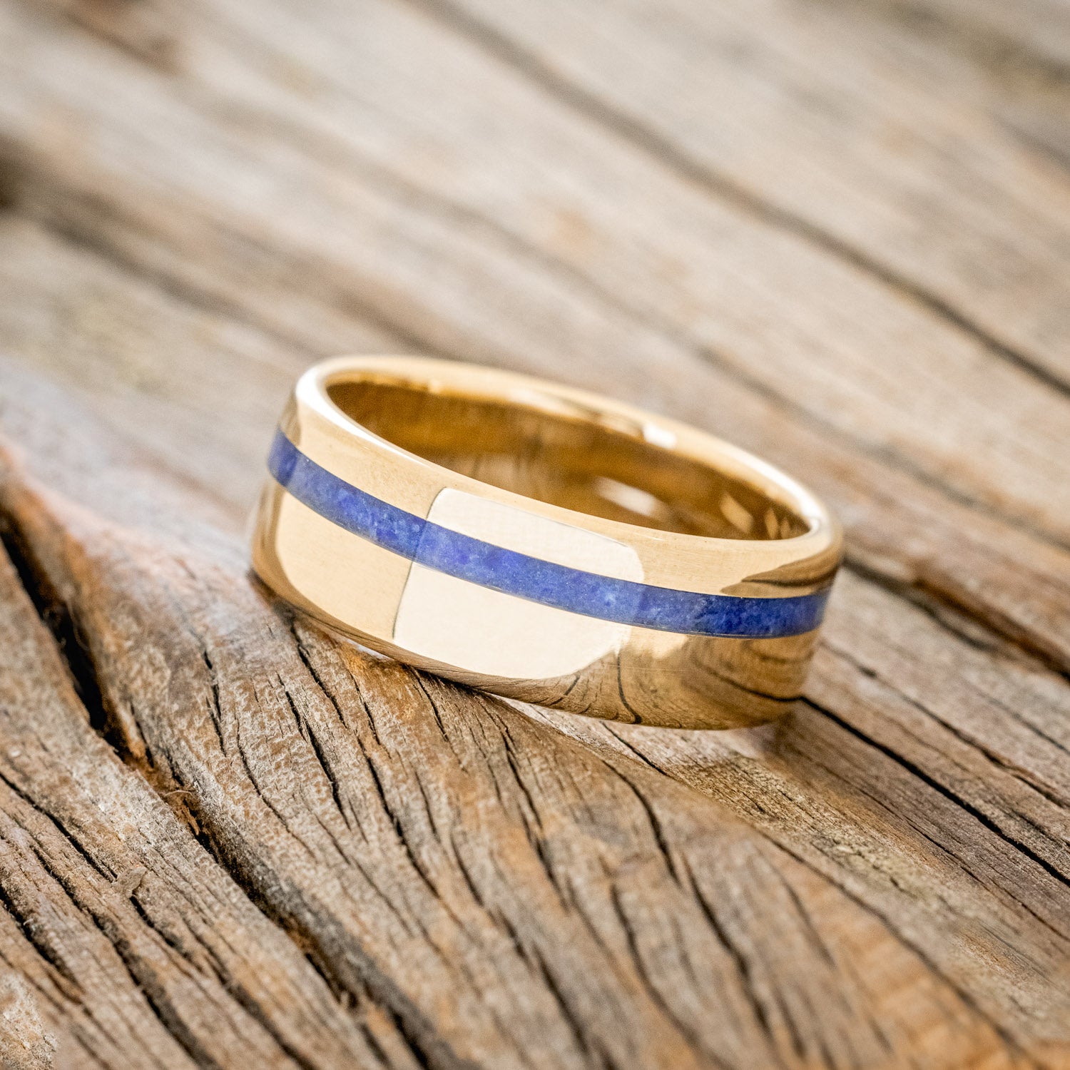"VERTIGO" - LAPIS LAZULI WEDDING BAND-11