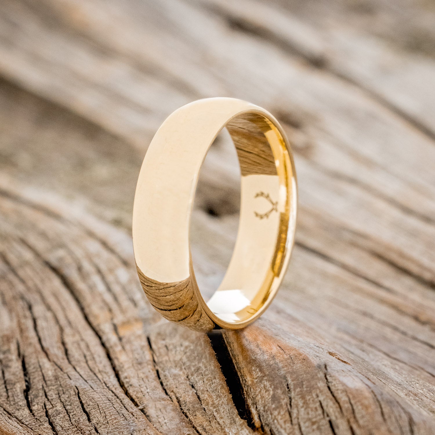 MATCHING SET OF 14K GOLD DOMED WEDDING RINGS-2