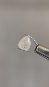 1.12ct 7.27x5.70mm PEAR DOUBLE CUT SALT & PEPPER DIAMOND