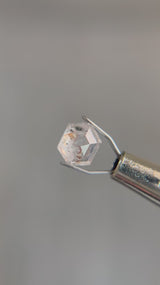 1.22ct 7.22x5.62mm HEXAGON DOUBLE CUT SALT & PEPPER DIAMOND