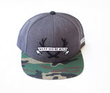 STAGHEAD "WEAR & BE WILD" SNAPBACK CAMO - Staghead Designs - Antler Rings By Staghead Designs